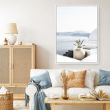 Shop View From Santorini Photo Canvas Print a coastal themed photography framed stretched canvas print from The Print Emporium wall artwork collection - Buy Australian made prints for the home and your interior decor space, TPE-1298-CA-35X46-NF