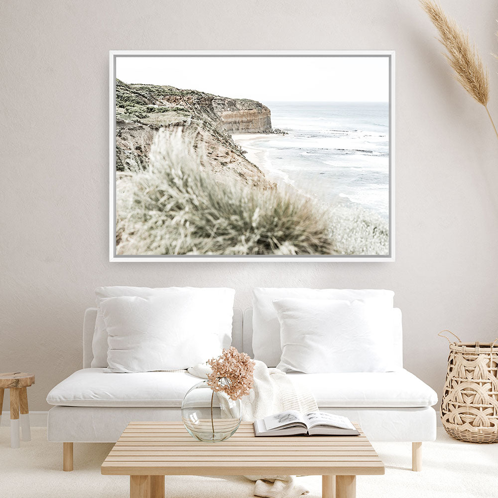Shop View Of Gibson Steps Photo Canvas Print a coastal themed photography framed stretched canvas print from The Print Emporium wall artwork collection - Buy Australian made prints for the home and your interior decor space, TPE-1146-CA-35X46-NF