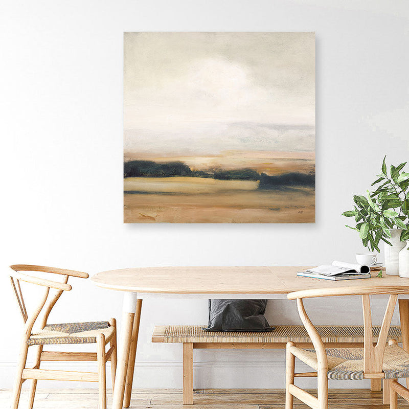Shop View from the Top Neutral (Square) Canvas Print a painted style framed canvas wall art print from The Print Emporium artwork collection - Buy Australian made fine art painting style stretched canvas prints for the home and your interior decor space, TPE-WA-68942-CA-40X40-NF