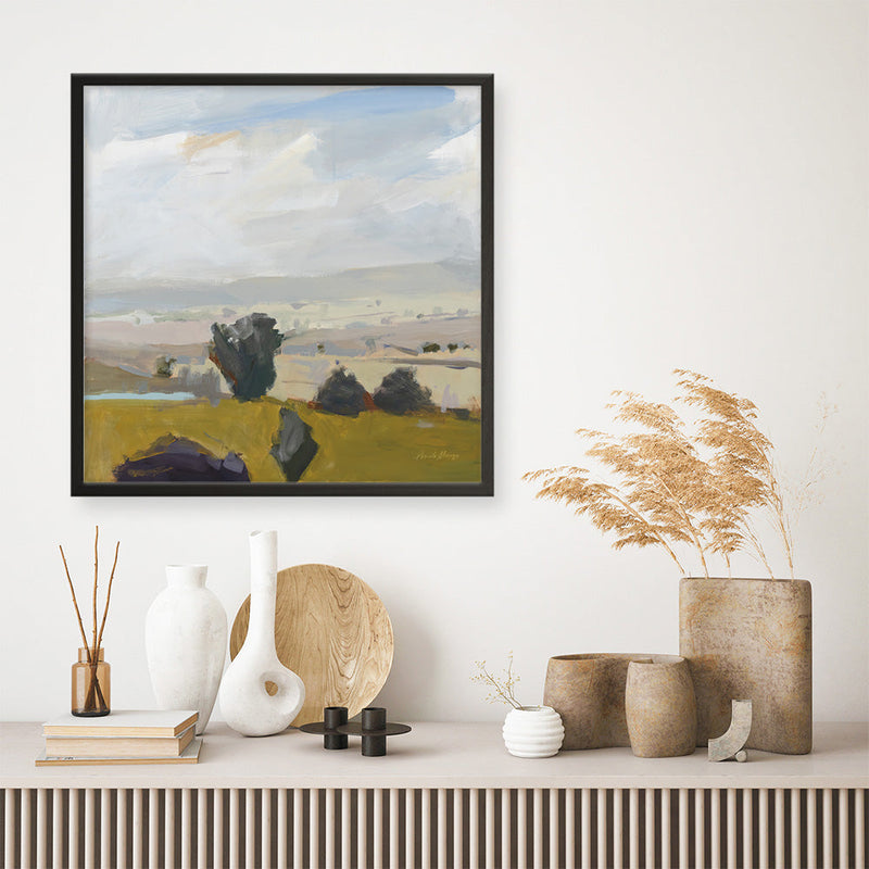 Shop View of the Valley (Square) Art Print a painted style wall art print from The Print Emporium wall artwork collection - Buy Australian made fine art painting style poster and framed prints for the home and your interior decor room, TPE-WA-68959-AP