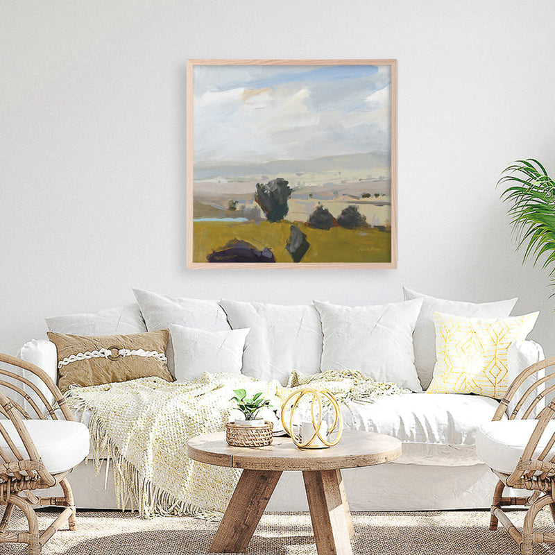 Shop View of the Valley (Square) Art Print a painted style wall art print from The Print Emporium wall artwork collection - Buy Australian made fine art painting style poster and framed prints for the home and your interior decor room, TPE-WA-68959-AP