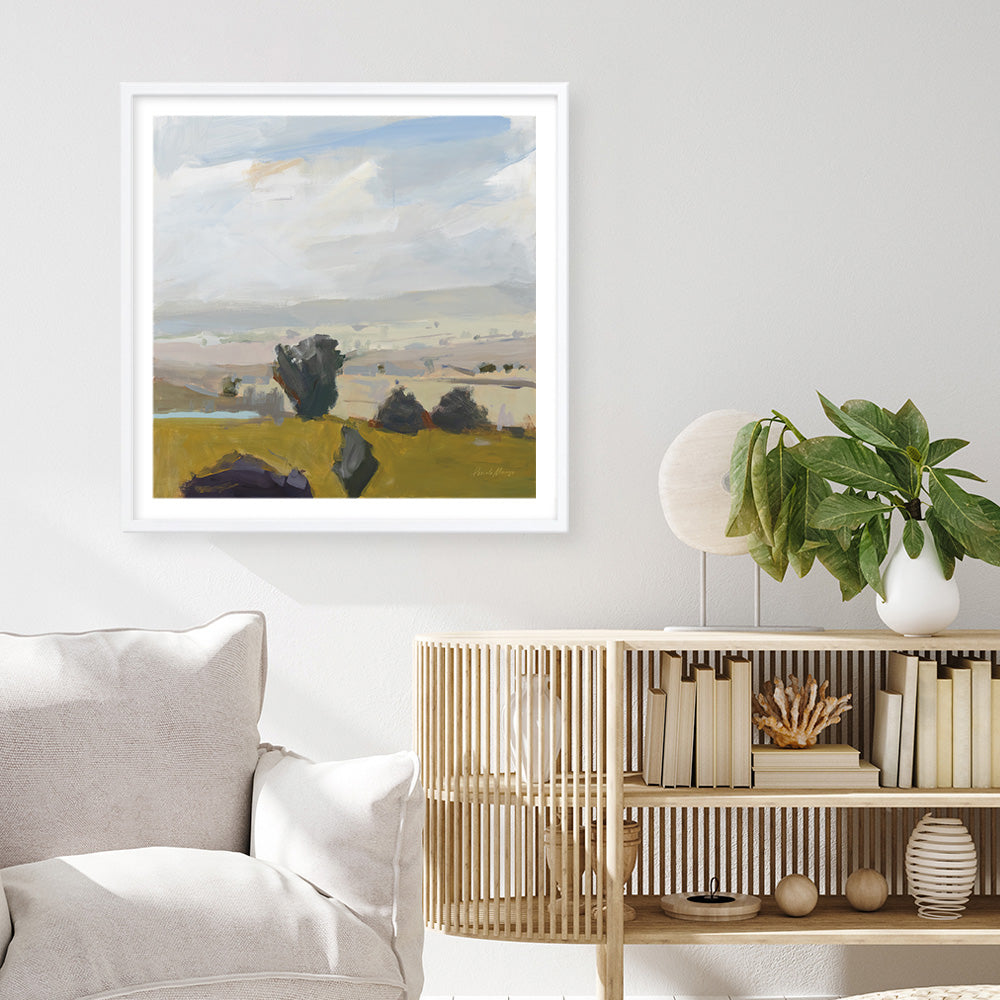 Shop View of the Valley (Square) Art Print a painted style wall art print from The Print Emporium wall artwork collection - Buy Australian made fine art painting style poster and framed prints for the home and your interior decor room, TPE-WA-68959-AP