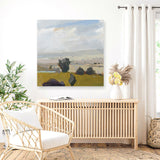 Shop View of the Valley (Square) Canvas Print a painted style framed canvas wall art print from The Print Emporium artwork collection - Buy Australian made fine art painting style stretched canvas prints for the home and your interior decor space, TPE-WA-68959-CA-40X40-NF
