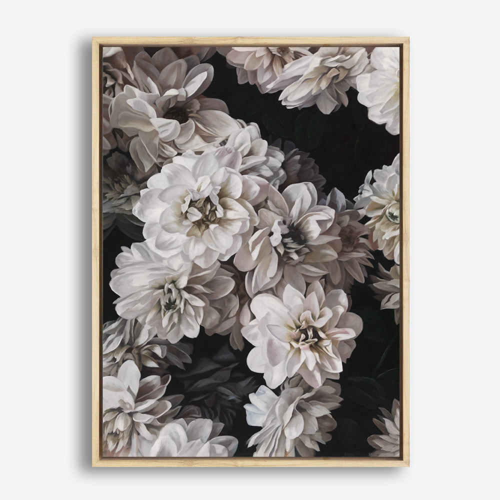 Shop Vintage Blooms Canvas Print a floral themed painted framed canvas wall art print from The Print Emporium artwork collection - Buy Australian made fine art painting style stretched canvas prints for the home and your interior decor space, TPE-207-CA-35X46-NF