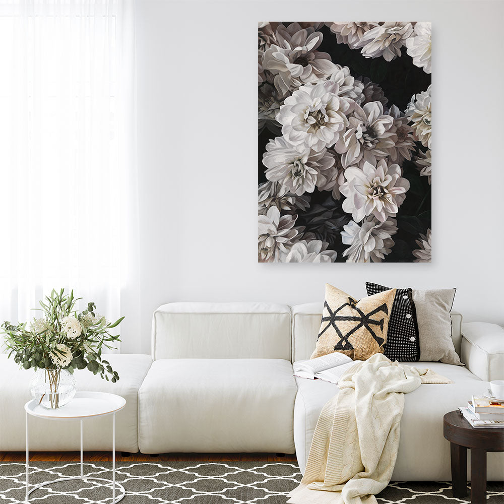 Shop Vintage Blooms Canvas Print a floral themed painted framed canvas wall art print from The Print Emporium artwork collection - Buy Australian made fine art painting style stretched canvas prints for the home and your interior decor space, TPE-207-CA-35X46-NF