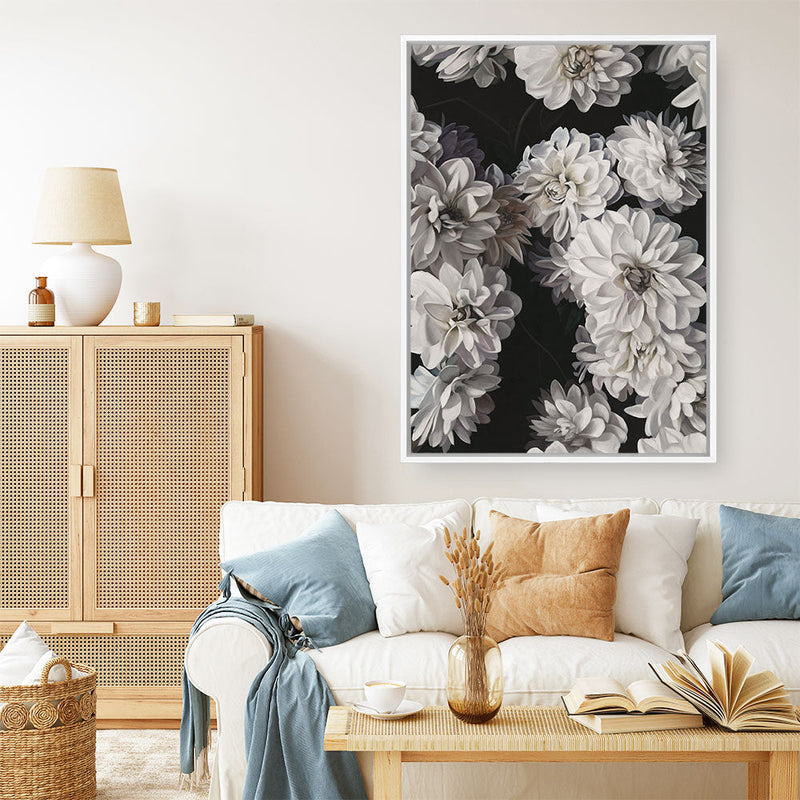 Shop Vintage Blooms II Canvas Print a floral themed painted framed canvas wall art print from The Print Emporium artwork collection - Buy Australian made fine art painting style stretched canvas prints for the home and your interior decor space, TPE-390-CA-35X46-NF