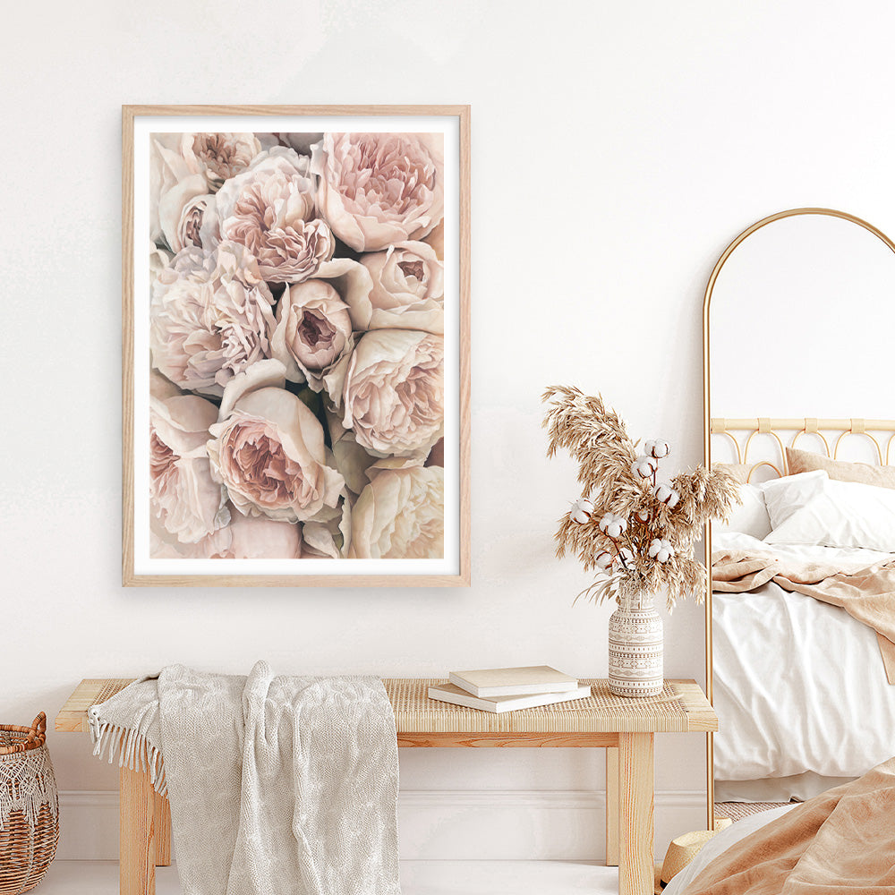 Shop Vintage Peonies I Art Print a floral themed painted wall art print from The Print Emporium wall artwork collection - Buy Australian made fine art painting style poster and framed prints for the home and your interior decor room, TPE-321-AP