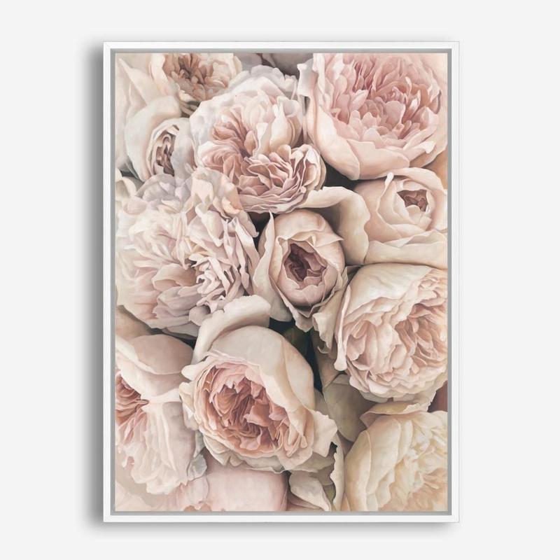 Shop Vintage Peonies I Canvas Print a floral themed painted framed canvas wall art print from The Print Emporium artwork collection - Buy Australian made fine art painting style stretched canvas prints for the home and your interior decor space, TPE-321-CA-35X46-NF