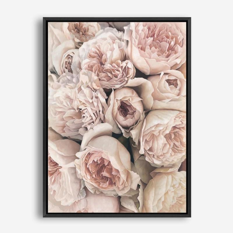 Shop Vintage Peonies I Canvas Print a floral themed painted framed canvas wall art print from The Print Emporium artwork collection - Buy Australian made fine art painting style stretched canvas prints for the home and your interior decor space, TPE-321-CA-35X46-NF