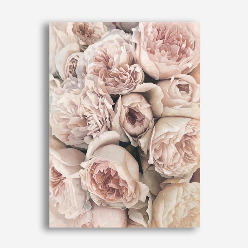 Shop Vintage Peonies I Canvas Print a floral themed painted framed canvas wall art print from The Print Emporium artwork collection - Buy Australian made fine art painting style stretched canvas prints for the home and your interior decor space, TPE-321-CA-35X46-NF