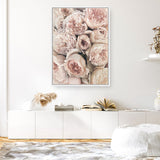 Shop Vintage Peonies I Canvas Print a floral themed painted framed canvas wall art print from The Print Emporium artwork collection - Buy Australian made fine art painting style stretched canvas prints for the home and your interior decor space, TPE-321-CA-35X46-NF