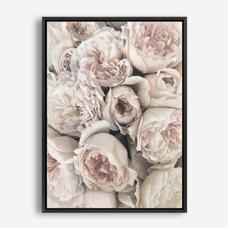 Shop Vintage Peonies II Canvas Print a floral themed painted framed canvas wall art print from The Print Emporium artwork collection - Buy Australian made fine art painting style stretched canvas prints for the home and your interior decor space, TPE-347-CA-35X46-NF