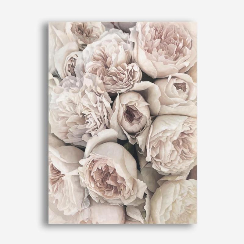 Shop Vintage Peonies II Canvas Print a floral themed painted framed canvas wall art print from The Print Emporium artwork collection - Buy Australian made fine art painting style stretched canvas prints for the home and your interior decor space, TPE-347-CA-35X46-NF