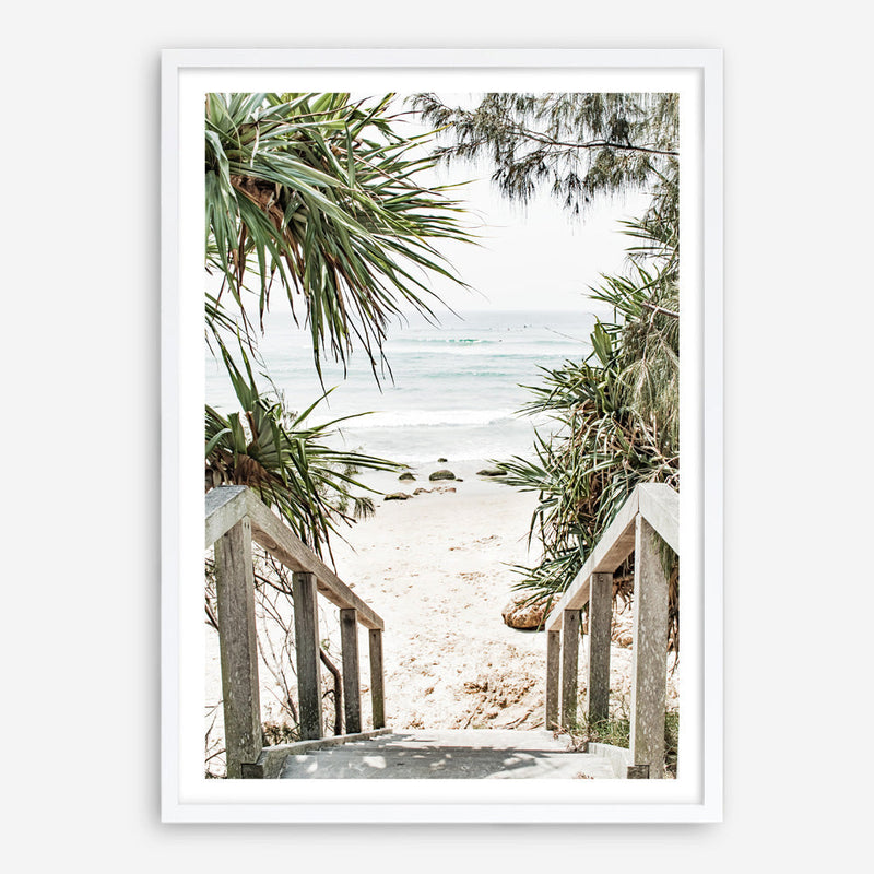 Shop Wategos Beach I Photo Art Print a coastal themed photography wall art print from The Print Emporium wall artwork collection - Buy Australian made fine art poster and framed prints for the home and your interior decor, TPE-952-AP