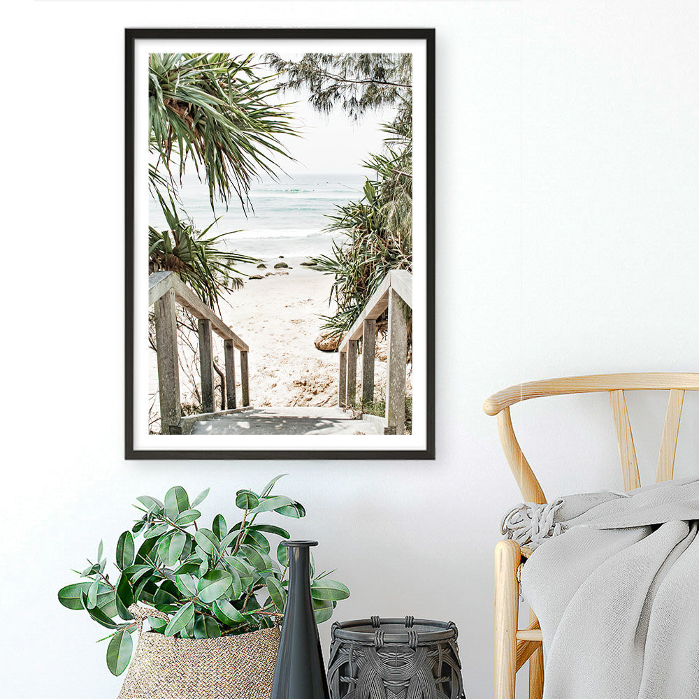 Shop Wategos Beach I Photo Art Print a coastal themed photography wall art print from The Print Emporium wall artwork collection - Buy Australian made fine art poster and framed prints for the home and your interior decor, TPE-952-AP