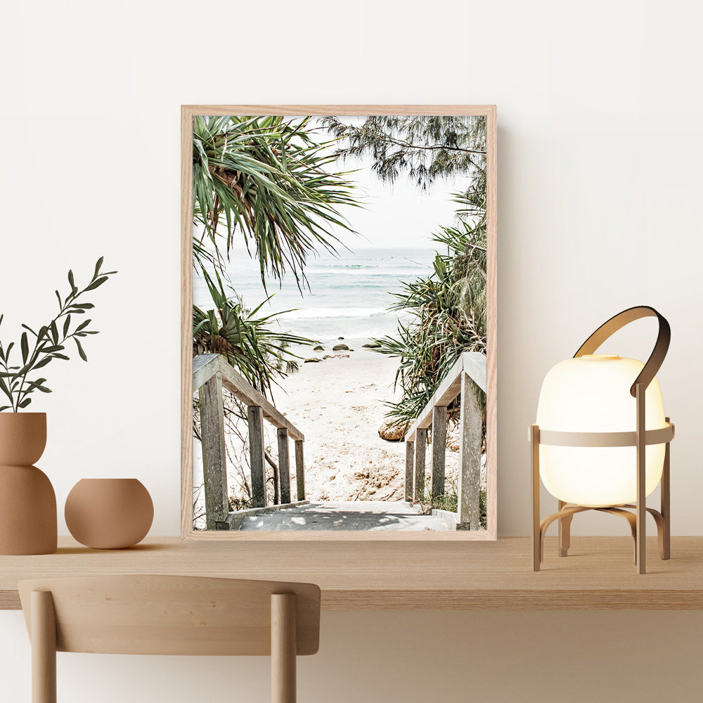 Shop Wategos Beach I Photo Art Print a coastal themed photography wall art print from The Print Emporium wall artwork collection - Buy Australian made fine art poster and framed prints for the home and your interior decor, TPE-952-AP