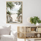 Shop Wategos Beach I Photo Canvas Print a coastal themed photography framed stretched canvas print from The Print Emporium wall artwork collection - Buy Australian made prints for the home and your interior decor space, TPE-952-CA-35X46-NF