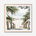 Shop Wategos Beach I (Square) Photo Art Print a coastal themed photography wall art print from The Print Emporium wall artwork collection - Buy Australian made fine art poster and framed prints for the home and your interior decor, TPE-965-AP