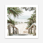 Shop Wategos Beach I (Square) Photo Art Print a coastal themed photography wall art print from The Print Emporium wall artwork collection - Buy Australian made fine art poster and framed prints for the home and your interior decor, TPE-965-AP