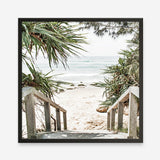 Shop Wategos Beach I (Square) Photo Art Print a coastal themed photography wall art print from The Print Emporium wall artwork collection - Buy Australian made fine art poster and framed prints for the home and your interior decor, TPE-965-AP