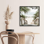 Shop Wategos Beach I (Square) Photo Art Print a coastal themed photography wall art print from The Print Emporium wall artwork collection - Buy Australian made fine art poster and framed prints for the home and your interior decor, TPE-965-AP