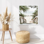 Shop Wategos Beach I (Square) Photo Art Print a coastal themed photography wall art print from The Print Emporium wall artwork collection - Buy Australian made fine art poster and framed prints for the home and your interior decor, TPE-965-AP