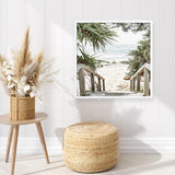 Shop Wategos Beach I (Square) Photo Art Print a coastal themed photography wall art print from The Print Emporium wall artwork collection - Buy Australian made fine art poster and framed prints for the home and your interior decor, TPE-965-AP