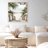 Shop Wategos Beach I (Square) Photo Art Print a coastal themed photography wall art print from The Print Emporium wall artwork collection - Buy Australian made fine art poster and framed prints for the home and your interior decor, TPE-965-AP