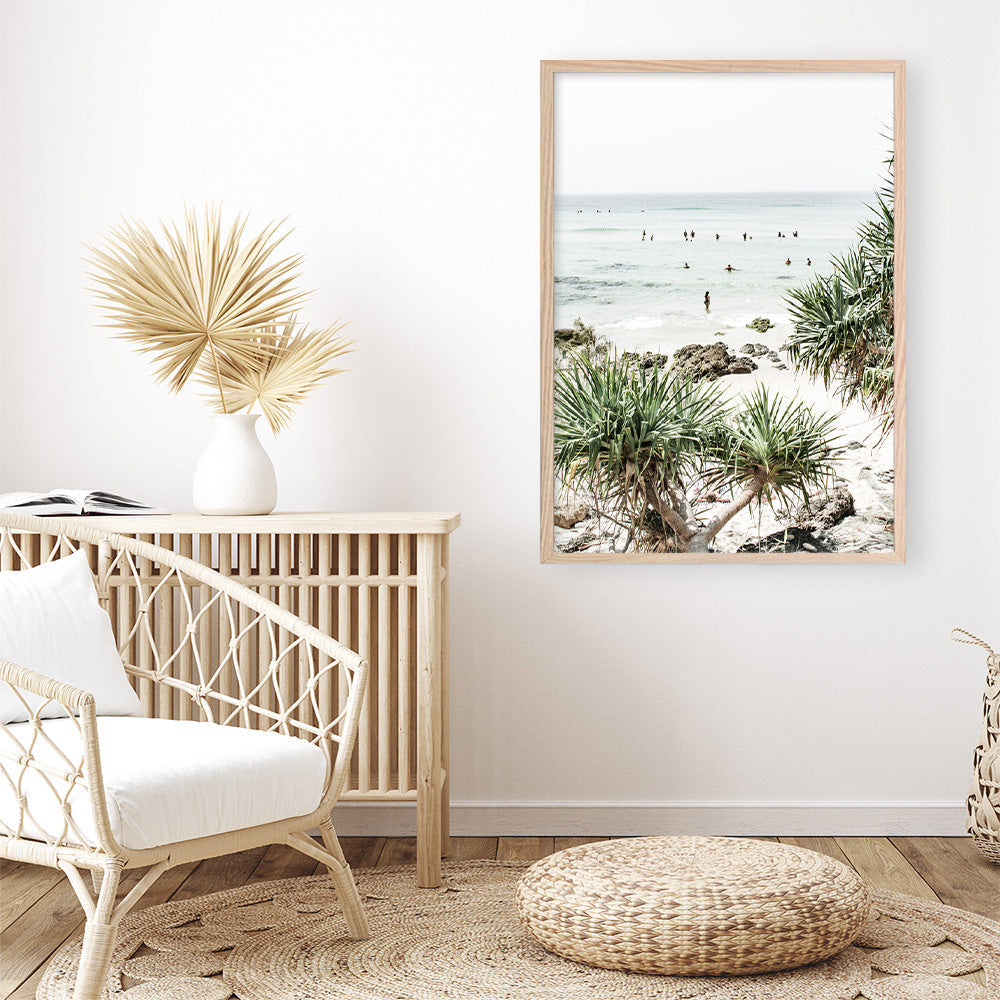 Shop Wategos Beach II Photo Art Print a coastal themed photography wall art print from The Print Emporium wall artwork collection - Buy Australian made fine art poster and framed prints for the home and your interior decor, TPE-954-AP