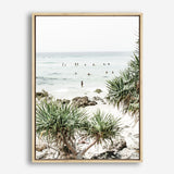 Shop Wategos Beach II Photo Canvas Print a coastal themed photography framed stretched canvas print from The Print Emporium wall artwork collection - Buy Australian made prints for the home and your interior decor space, TPE-954-CA-35X46-NF