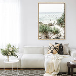 Shop Wategos Beach II Photo Canvas Print a coastal themed photography framed stretched canvas print from The Print Emporium wall artwork collection - Buy Australian made prints for the home and your interior decor space, TPE-954-CA-35X46-NF
