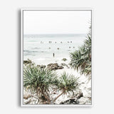Shop Wategos Beach II Photo Canvas Print a coastal themed photography framed stretched canvas print from The Print Emporium wall artwork collection - Buy Australian made prints for the home and your interior decor space, TPE-954-CA-35X46-NF