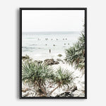 Shop Wategos Beach II Photo Canvas Print a coastal themed photography framed stretched canvas print from The Print Emporium wall artwork collection - Buy Australian made prints for the home and your interior decor space, TPE-954-CA-35X46-NF
