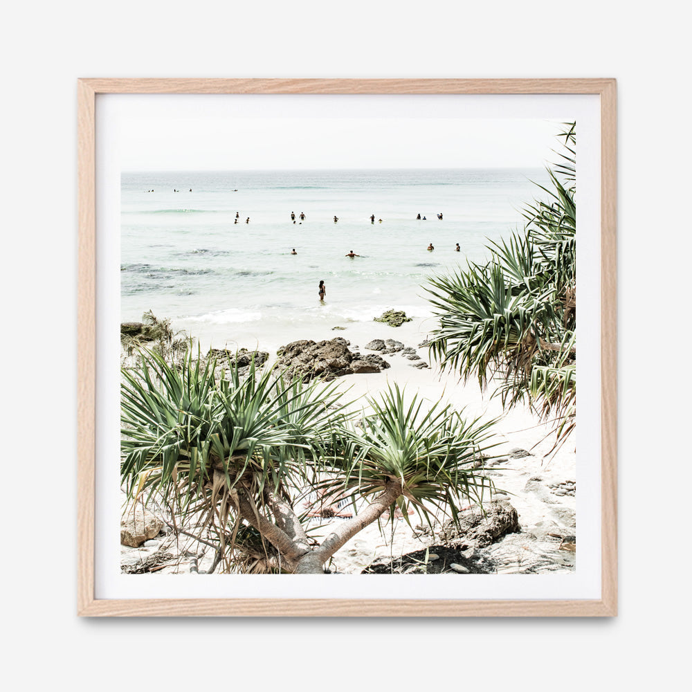 Shop Wategos Beach II (Square) Photo Art Print a coastal themed photography wall art print from The Print Emporium wall artwork collection - Buy Australian made fine art poster and framed prints for the home and your interior decor, TPE-966-AP