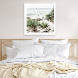 Shop Wategos Beach II (Square) Photo Art Print a coastal themed photography wall art print from The Print Emporium wall artwork collection - Buy Australian made fine art poster and framed prints for the home and your interior decor, TPE-966-AP