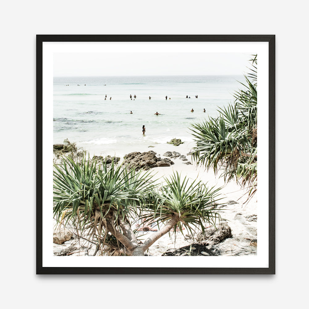 Shop Wategos Beach II (Square) Photo Art Print a coastal themed photography wall art print from The Print Emporium wall artwork collection - Buy Australian made fine art poster and framed prints for the home and your interior decor, TPE-966-AP