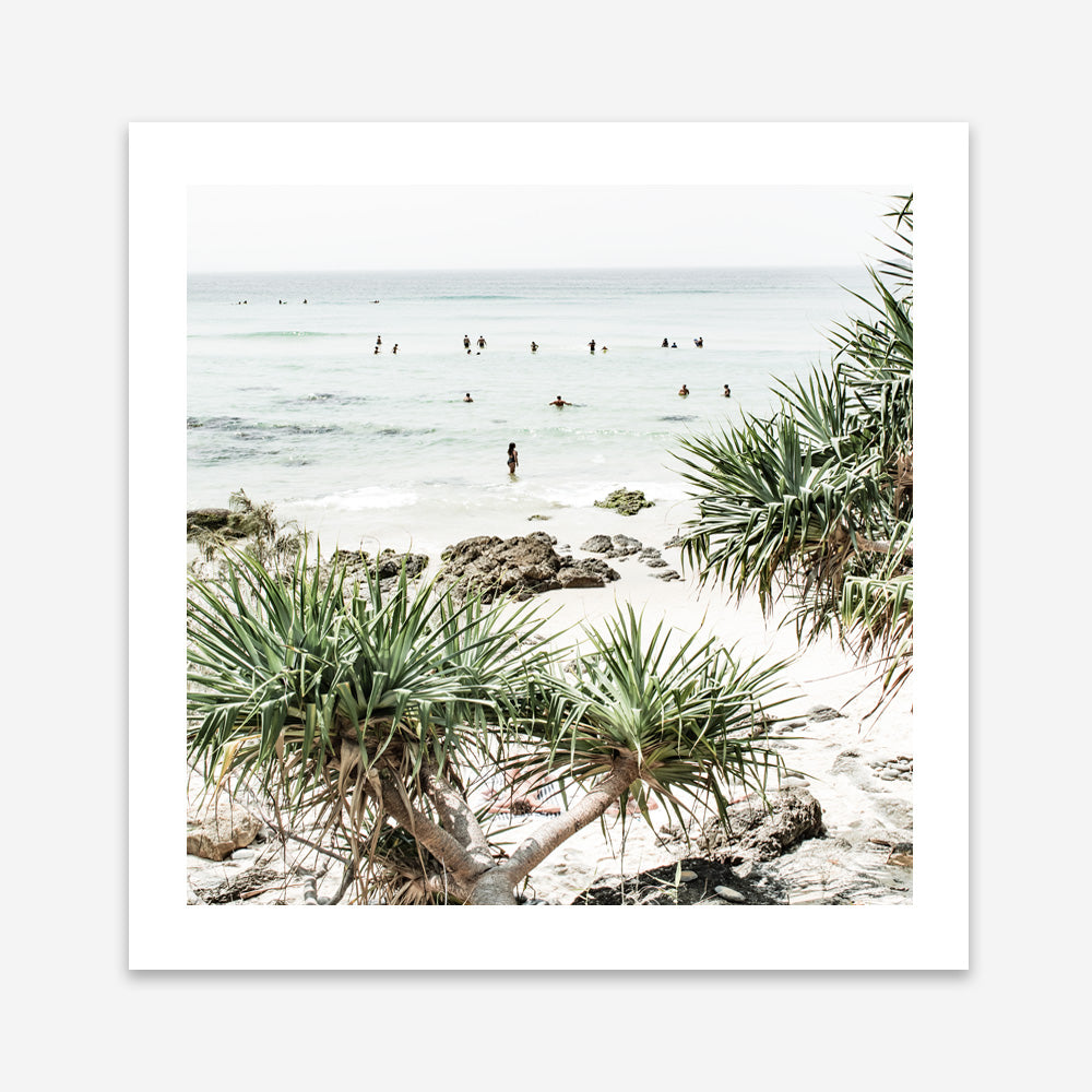 Shop Wategos Beach II (Square) Photo Art Print a coastal themed photography wall art print from The Print Emporium wall artwork collection - Buy Australian made fine art poster and framed prints for the home and your interior decor, TPE-966-AP