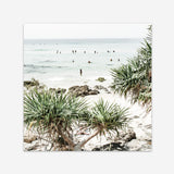 Shop Wategos Beach II (Square) Photo Art Print a coastal themed photography wall art print from The Print Emporium wall artwork collection - Buy Australian made fine art poster and framed prints for the home and your interior decor, TPE-966-AP