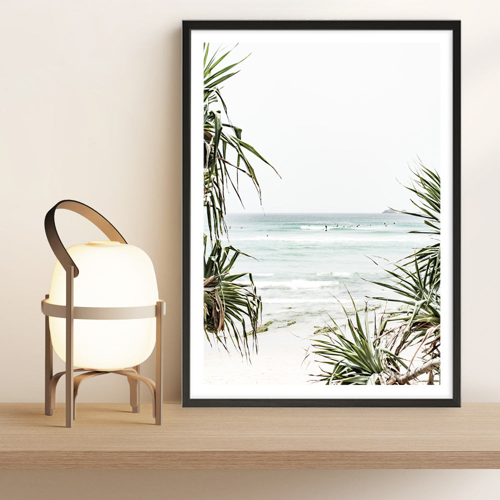 Shop Wategos Beach III Photo Art Print a coastal themed photography wall art print from The Print Emporium wall artwork collection - Buy Australian made fine art poster and framed prints for the home and your interior decor, TPE-956-AP