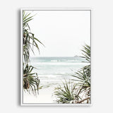 Shop Wategos Beach III Photo Canvas Print a coastal themed photography framed stretched canvas print from The Print Emporium wall artwork collection - Buy Australian made prints for the home and your interior decor space, TPE-956-CA-35X46-NF