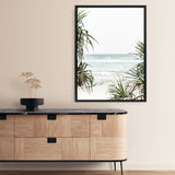 Shop Wategos Beach III Photo Canvas Print a coastal themed photography framed stretched canvas print from The Print Emporium wall artwork collection - Buy Australian made prints for the home and your interior decor space, TPE-956-CA-35X46-NF