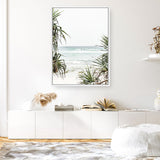 Shop Wategos Beach III Photo Canvas Print a coastal themed photography framed stretched canvas print from The Print Emporium wall artwork collection - Buy Australian made prints for the home and your interior decor space, TPE-956-CA-35X46-NF