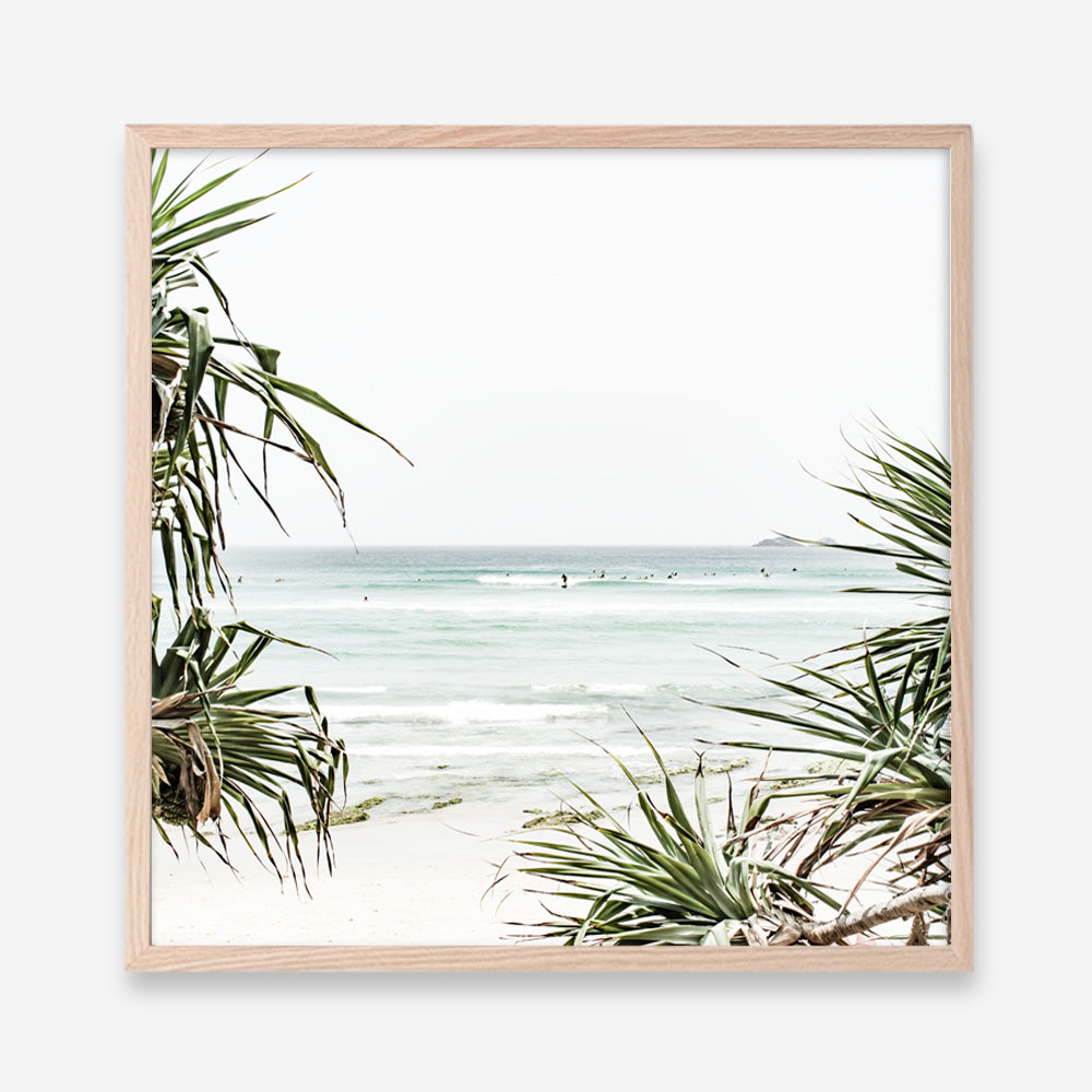 Shop Wategos Beach III (Square) Photo Art Print a coastal themed photography wall art print from The Print Emporium wall artwork collection - Buy Australian made fine art poster and framed prints for the home and your interior decor, TPE-967-AP