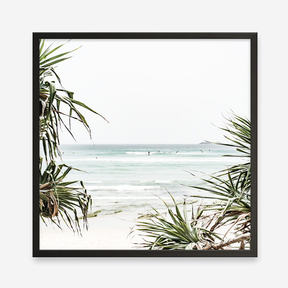 Shop Wategos Beach III (Square) Photo Art Print a coastal themed photography wall art print from The Print Emporium wall artwork collection - Buy Australian made fine art poster and framed prints for the home and your interior decor, TPE-967-AP