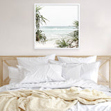 Shop Wategos Beach III (Square) Photo Art Print a coastal themed photography wall art print from The Print Emporium wall artwork collection - Buy Australian made fine art poster and framed prints for the home and your interior decor, TPE-967-AP