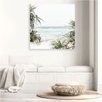 Shop Wategos Beach III (Square) Photo Canvas a coastal themed photography framed stretched canvas print from The Print Emporium wall artwork collection - Buy Australian made prints for the home and your interior decor space, TPE-967-CA-40X40-NF