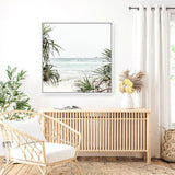Shop Wategos Beach III (Square) Photo Canvas a coastal themed photography framed stretched canvas print from The Print Emporium wall artwork collection - Buy Australian made prints for the home and your interior decor space, TPE-967-CA-40X40-NF