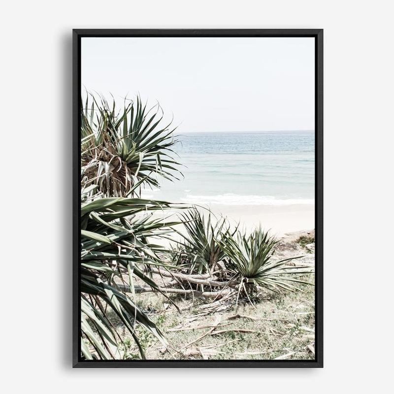 Shop Wategos Beach IV Photo Canvas Print a coastal themed photography framed stretched canvas print from The Print Emporium wall artwork collection - Buy Australian made prints for the home and your interior decor space, TPE-978-CA-35X46-NF