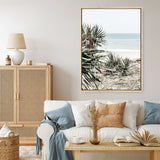 Shop Wategos Beach IV Photo Canvas Print a coastal themed photography framed stretched canvas print from The Print Emporium wall artwork collection - Buy Australian made prints for the home and your interior decor space, TPE-978-CA-35X46-NF