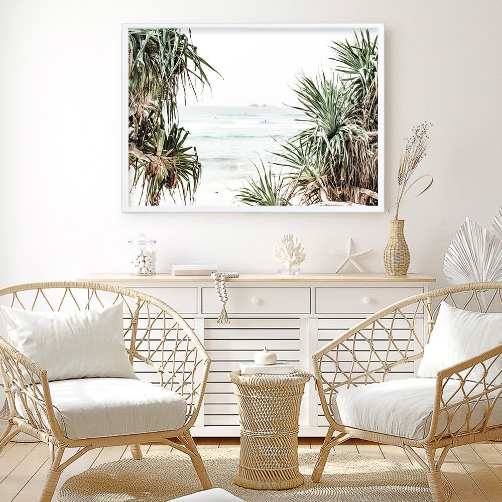 Shop Wategos Views Photo Art Print a coastal themed photography wall art print from The Print Emporium wall artwork collection - Buy Australian made fine art poster and framed prints for the home and your interior decor, TPE-953-AP